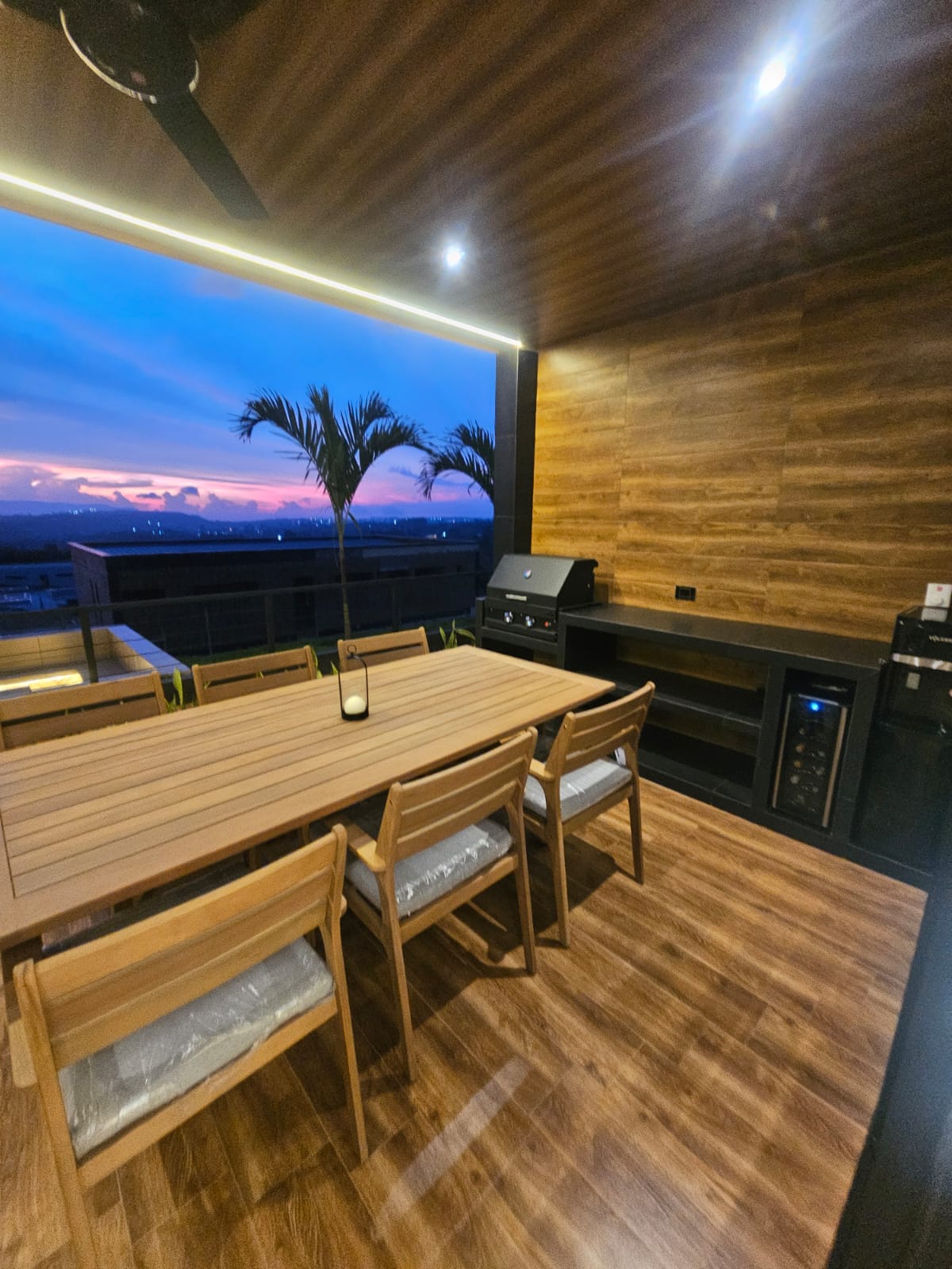 Sunset at the fire pit